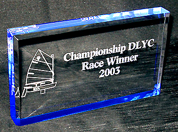Sailing Trophy, blue edge